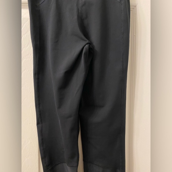 NEW Nike Pro 365 Women's High-Waisted 7/8 Mesh Panel Leggings, Black/Volt/White - Picture 9 of 13